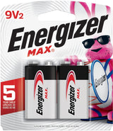 Max 2-pk 9V / 9 Volt Alkaline Batteries, Long Lasting, All Purpose P8X2 - product image 2
