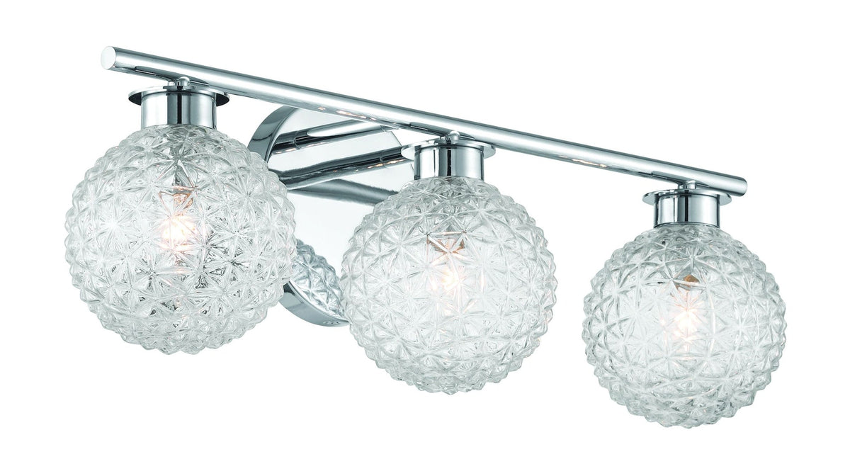 3-Light Chrome Vanity Light with Diamond Shades T4H3 - product image 3