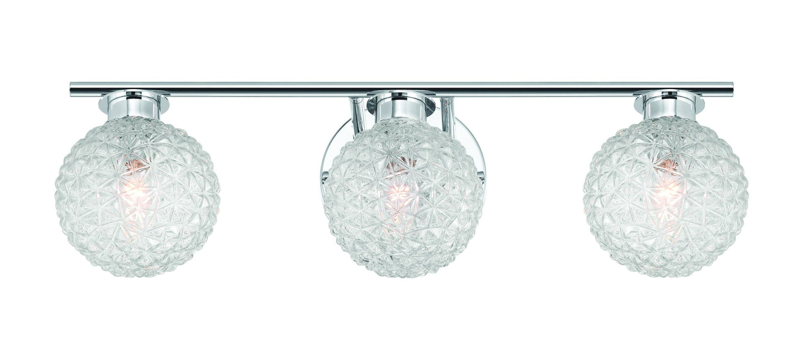 3-Light Chrome Vanity Light with Diamond Shades J2L4 - product image 4