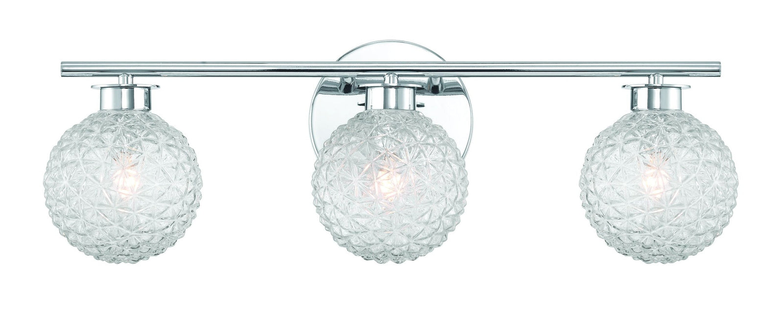3-Light Chrome Vanity Light with Diamond Shades J2L4 - product image 5