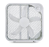 Plastic 5-Blade Portable Box/Floor Fan, 2-Speed, White, 20-in D9B3 - product image 1