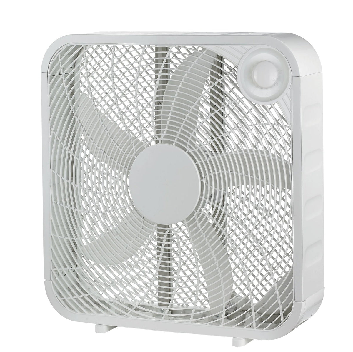 Plastic 5-Blade Portable Box/Floor Fan, 2-Speed, White, 20-in D9B3 - product image 5