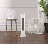 Plastic 5-Blade Portable Box/Floor Fan, 2-Speed, White, 20-in D9B3 - product image 8