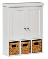 Wall Mount Cabinet With Baskets, White M0I1 - product image 1