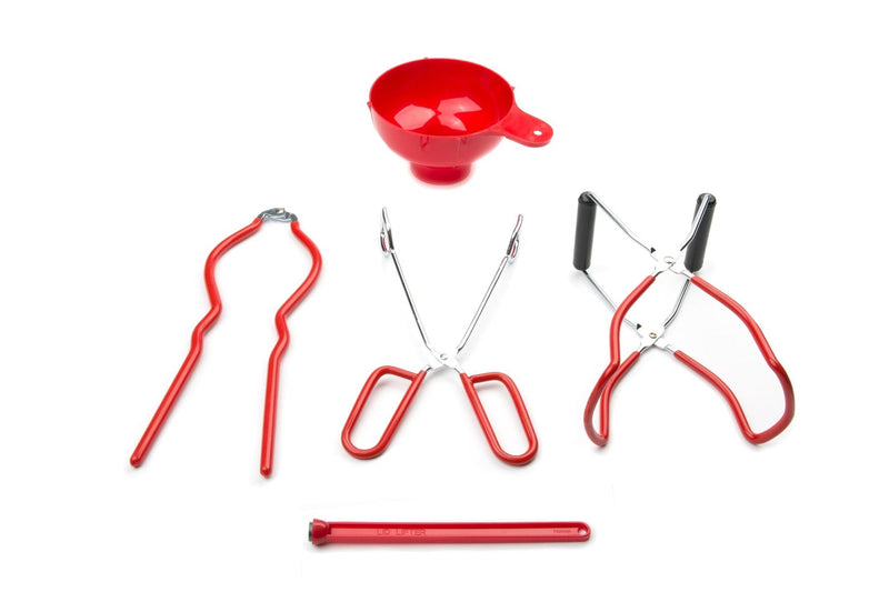 Canning Specialty Set, 5-pc, Plastic, Red S5C4