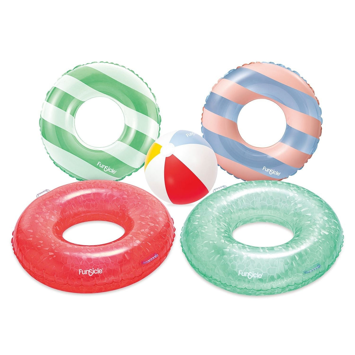 Inflatable Pool Float Fun Tube Party Pack, 5-pcs, Ages 14+ G5U4 - product image 1