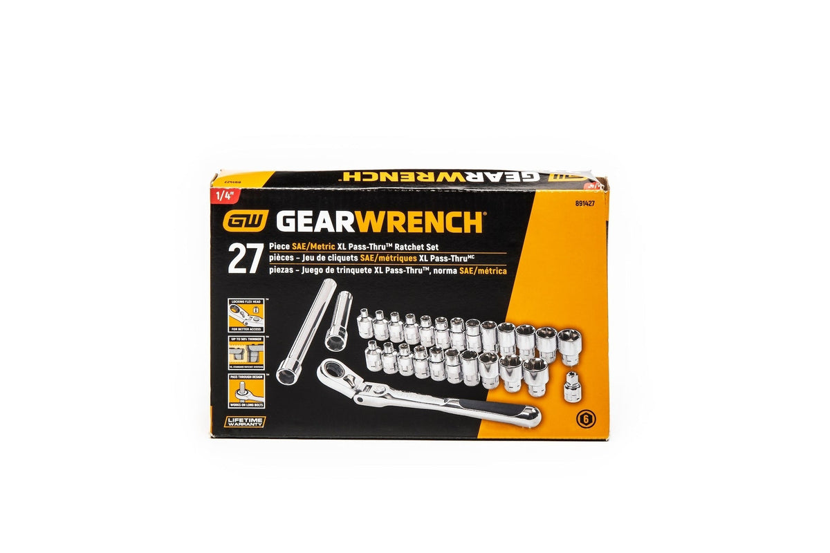 Pass-Thru 1/4-in Drive Socket Set 27-pc, SAE/Metric B4S9 - product image 2