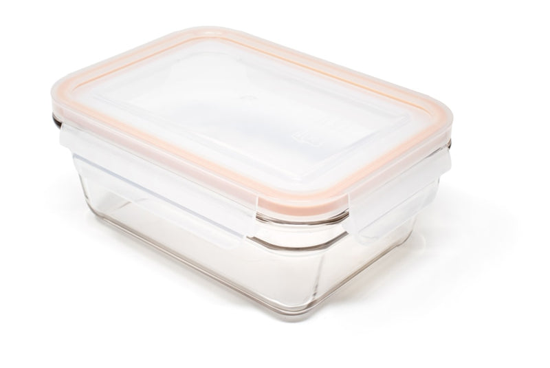 Rectangular Glass Food Storage Container with Leakproof Lid, 970-mL R4K0