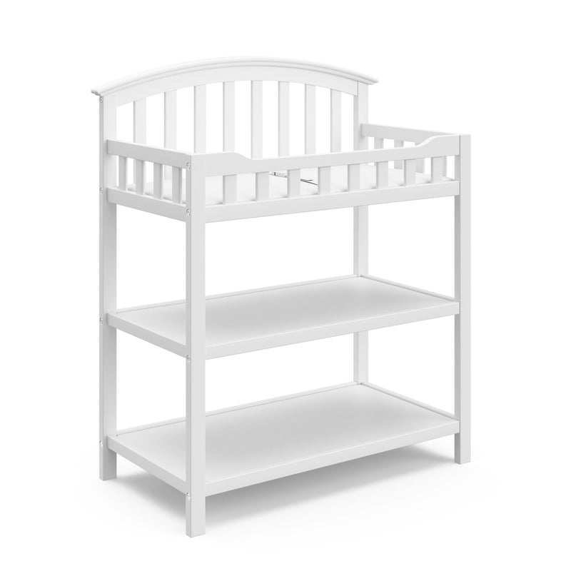 White Changing Table with Water-Resistant Pad V9L8