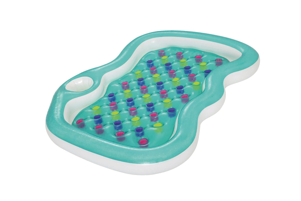H20Go! Inflatable 2-Person Designer Pool Lounger with Cup Holder, 86 x 72 x 12-in K4I6 - product image 1