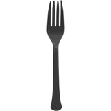 Heavy-Duty Plastic Solid Colour Reusable Forks, Various Colours, 50-pk E7F2 - product image 1
