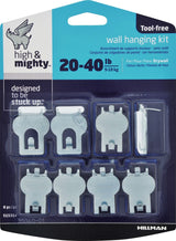High & Mighty DrywAll Hanger, For Hanging Frames, No Tools Required, 40-lb Capacity, Silver, 8-pk M3R7 - product image 1
