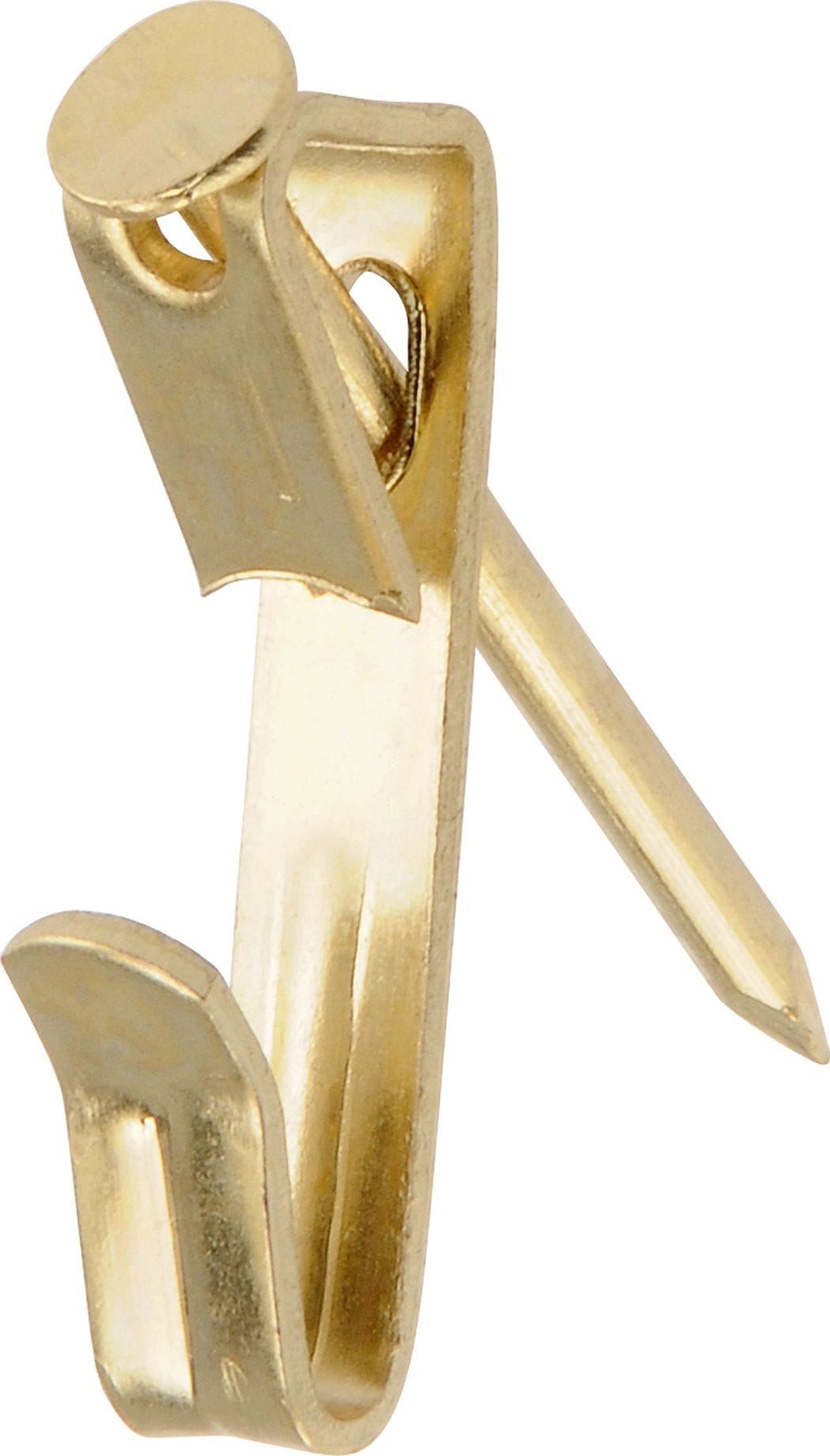 Conventional Picture Hanger, For DrywAll/ Plaster WAll, 30-lb Capacity, Brass Plated, 6-pk X3U2 - product image 1
