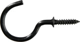 Mug Cup Hook, Half Hook Half Screw, Black, 7/8-in, 40-pk Q5D2 - product image 1
