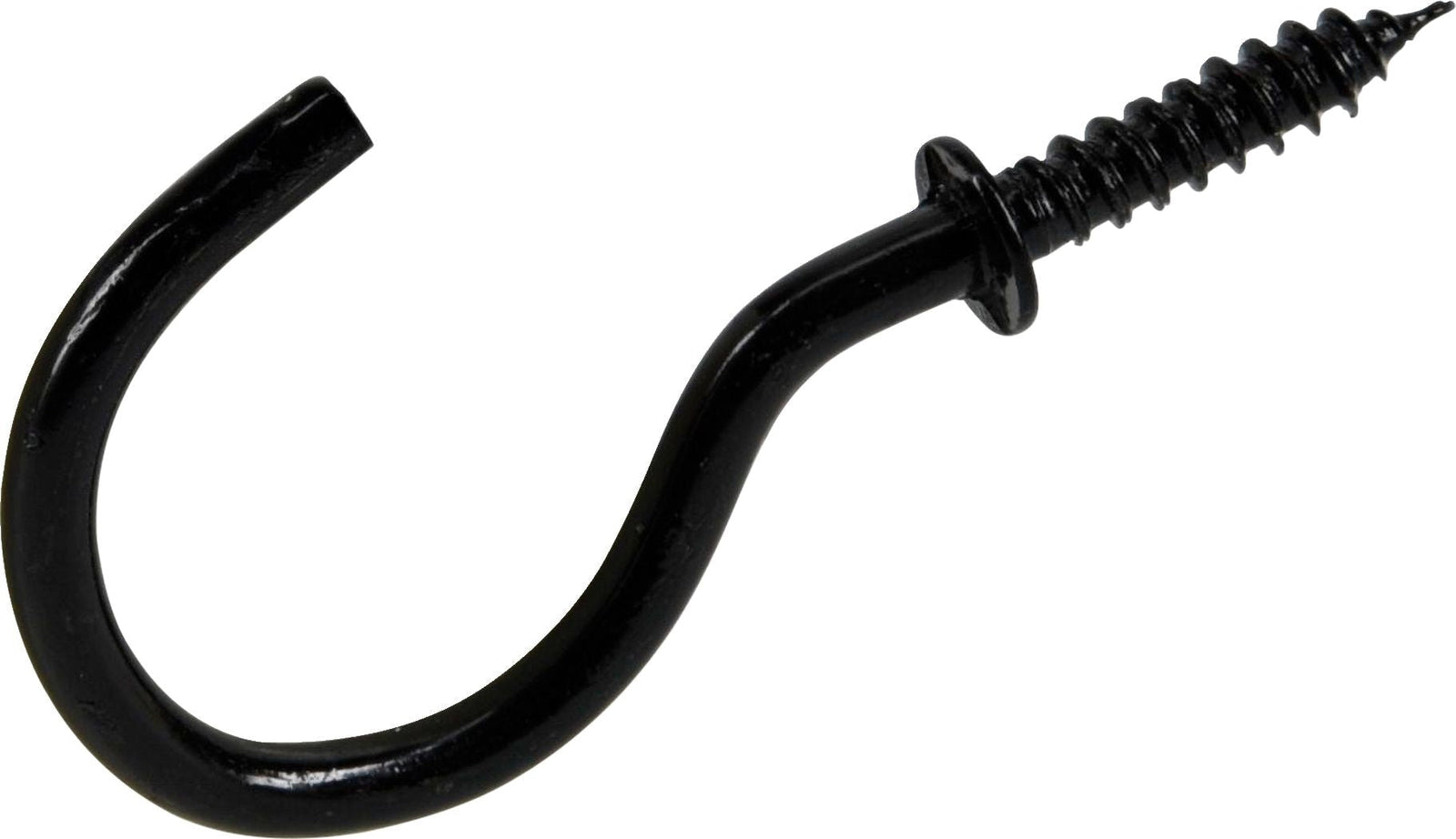 Mug Cup Hook, Half Hook Half Screw, Black, 7/8-in, 8-pk O4L9 - product image 1