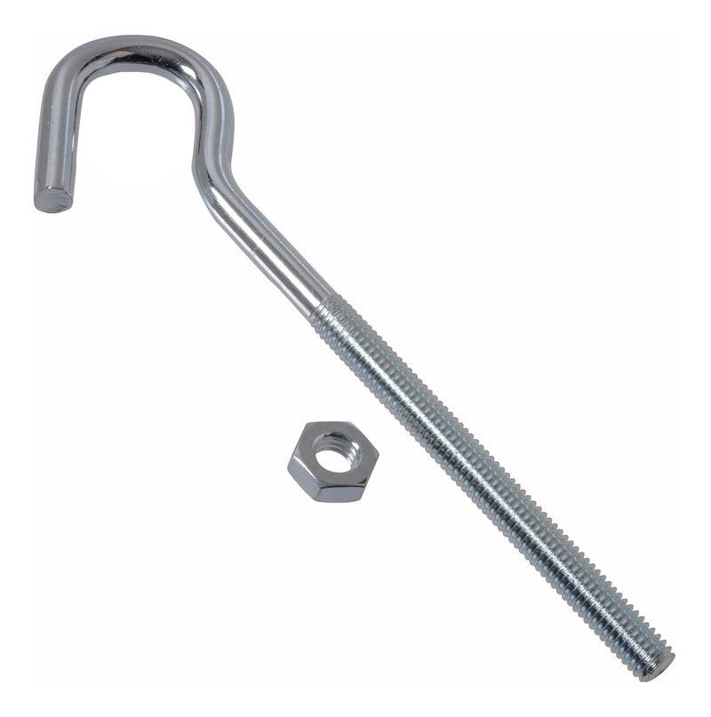 Zinc-Plated Lag Bolt Clothesline Hook, Corrosion Resistance, 7-1/4-in P0Q4