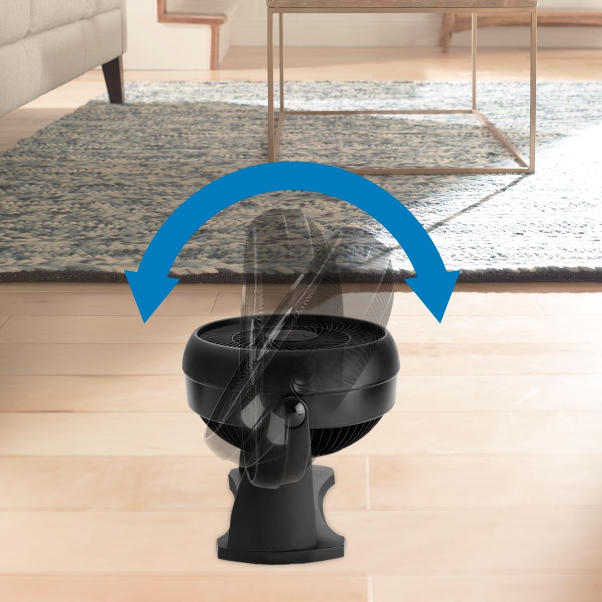 TurboForce Tilt-Head Portable Air Circulator Table/Desk Fan, 3-Speed, Black, 7-in K2H9 - product image 3