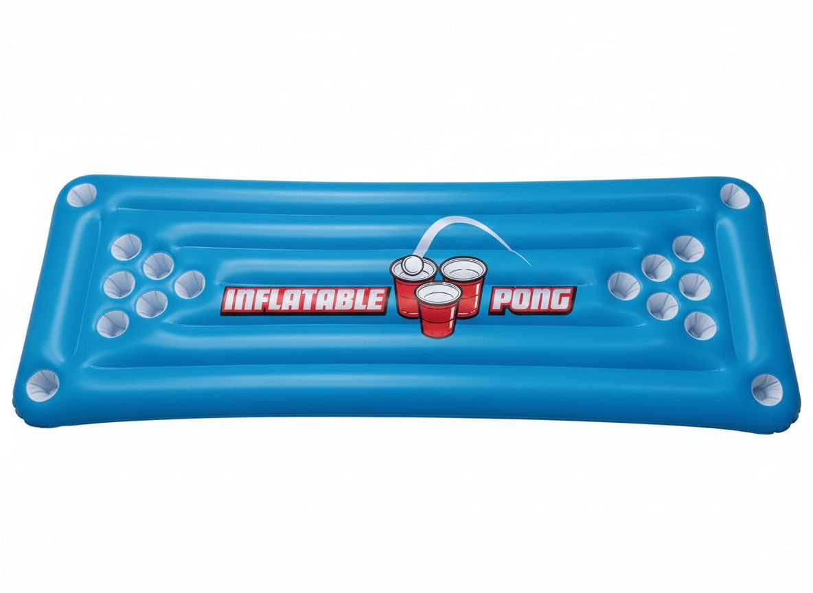 Beer Pong Pool Game, Blue, 71-in, for Beach/Pool Fun Activities F4L3 - product image 1
