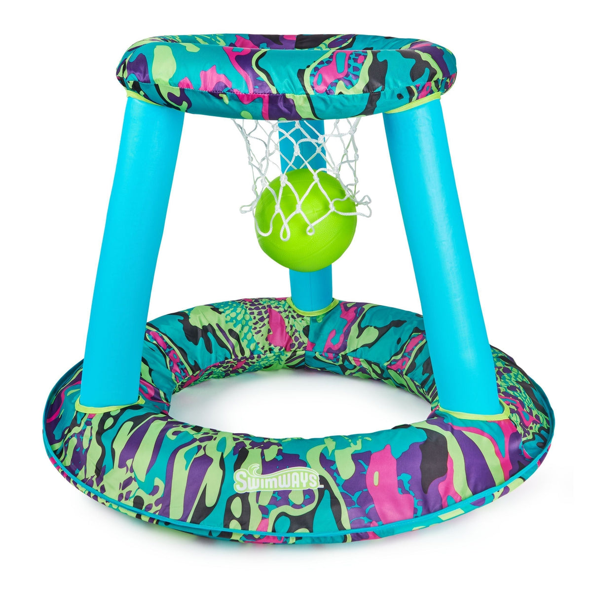 Pool Basketball Set, Blue/Green/Black, 3-pk, Ages 13+, for Beach/Pool Fun Activities M4B2 - product image 1