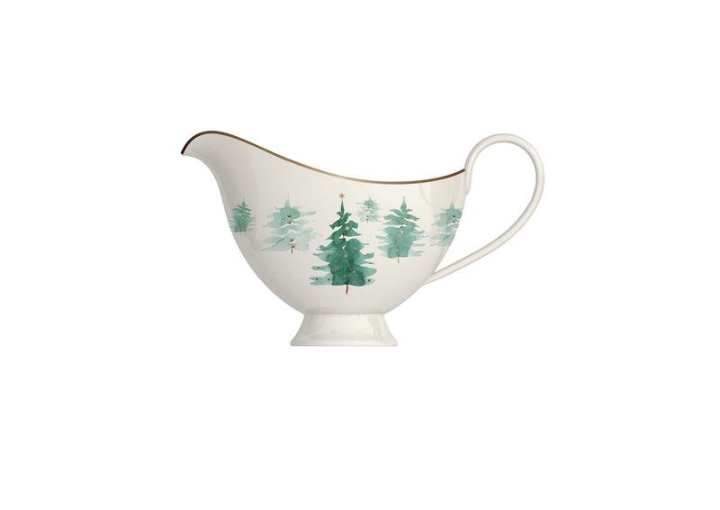 & Co 500-mL Mica Gold Porcelain Winter Tree Gravy Boat H9N1