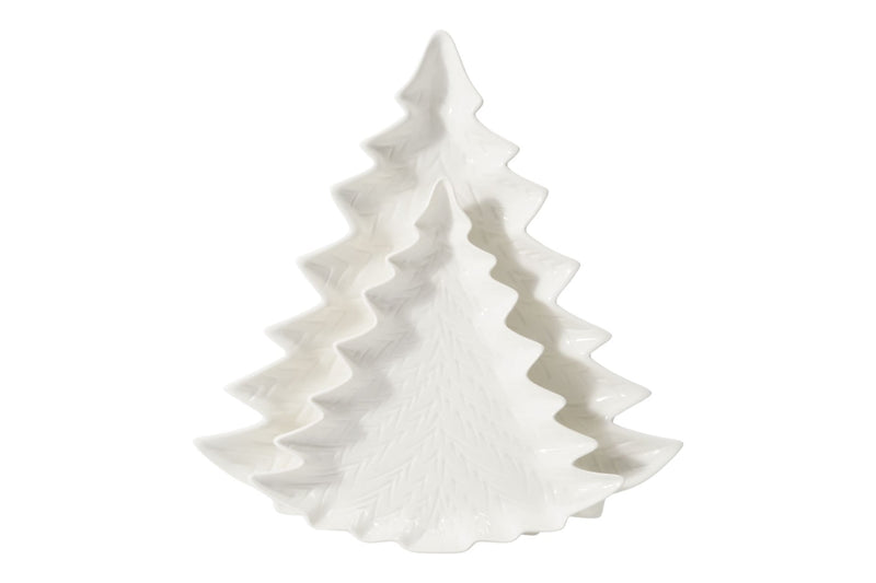 & Co Embossed Porcelain Tree Serving Plates, 2-pk Q0V4