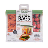 Reusable Peva Food Storage Bags, Terracotta/Sage/Grey, 6-pk V9Z8 - product image 1