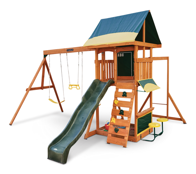 Brightside Outdoor Cedar Wooden Swing/Play Set, Ages 3-10 P9A5