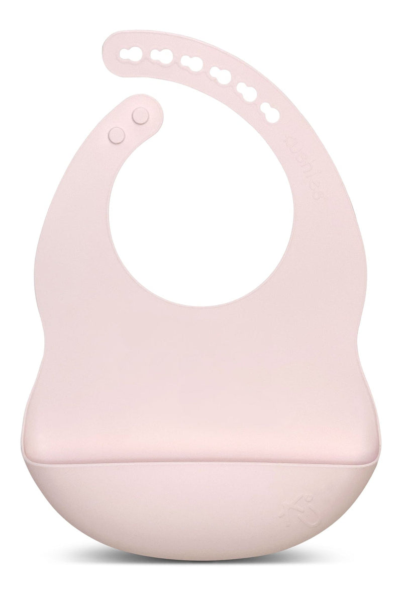 Silibib Silicone Feeding Bib, Pink Q9R4