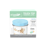 Tough Tops Durable Plastic Lids, Wide-Mouth, Assorted, 4-pk N0S3 - product image 1