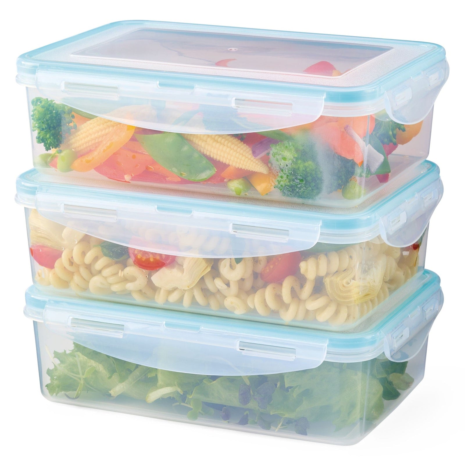 Plastic Food Storage Container Set with Snap Lid, 1-L, 6-pc Y9S9 - product image 1
