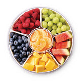 Round Airtight Snackle Box, 6 Compartments, White X5Q9 - product image 1