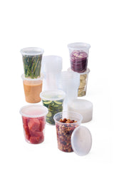 Round Plastic Deli-Style Food Storage Container Set, 32-oz, 40-pc X6G9 - product image 1