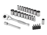 25 Piece 1/4" Drive Socket Set O5C2 - product image 1