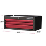 3-Drawer Intermediate Tool Chest, Black & Red, 26-in A6R6 - product image 4