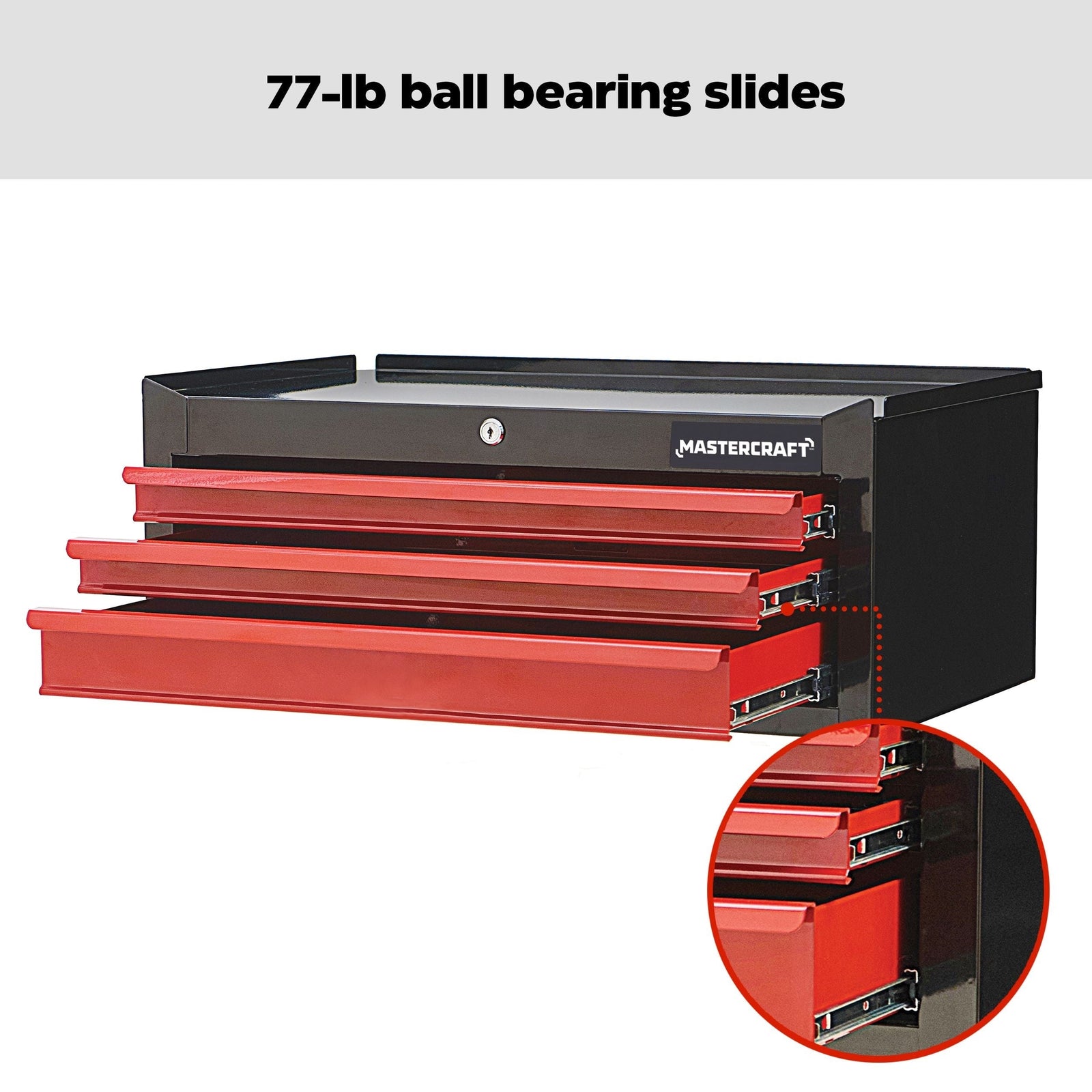 3-Drawer Intermediate Tool Chest, Black & Red, 26-in A6R6 - product image 6
