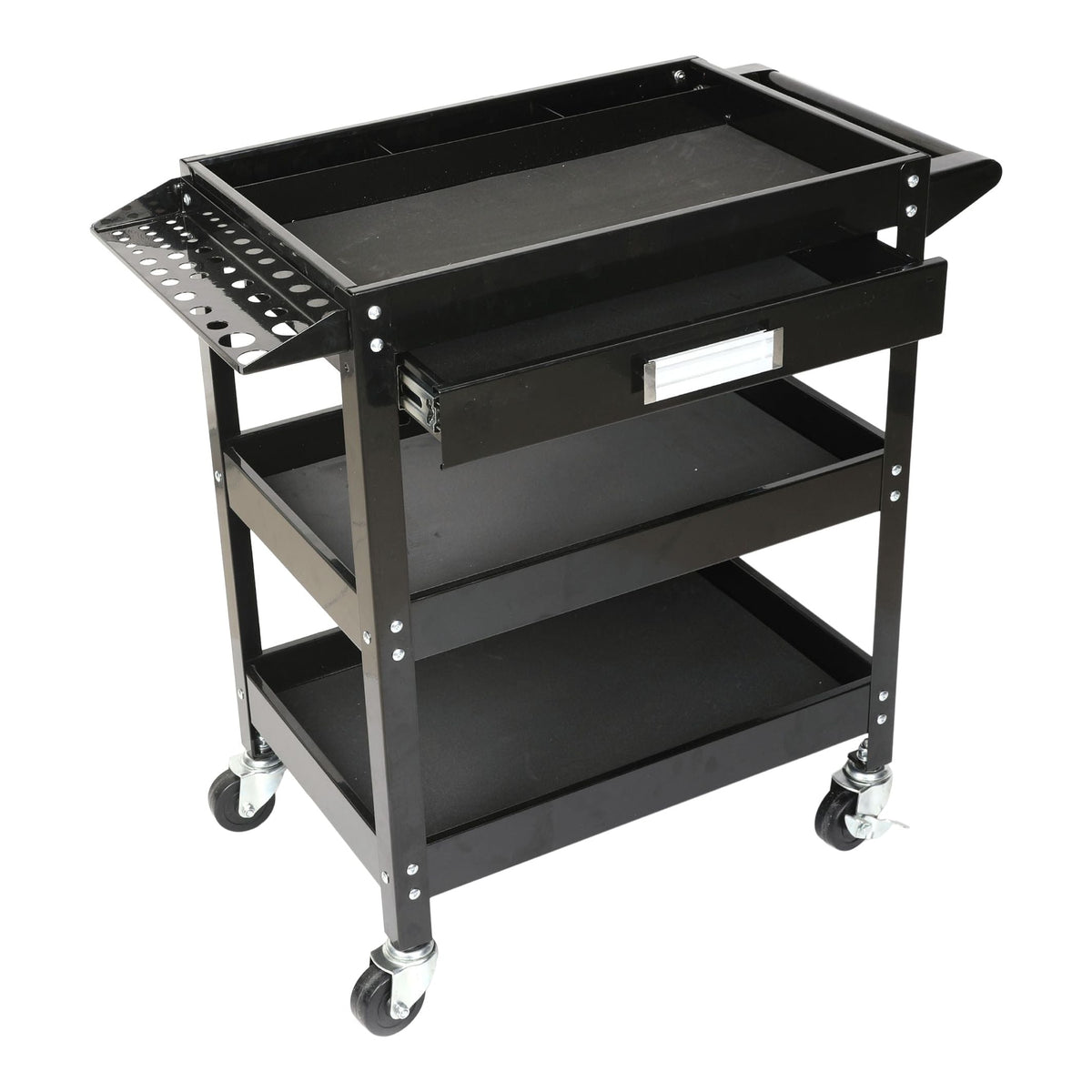 3-Tier Work Cart with Swivel Casters, 250-lb Z1W8 - product image 1