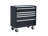 5-Drawer Powder-Coated Steel Tool Cabinet, Black, 36-in E7O1 - product image 4