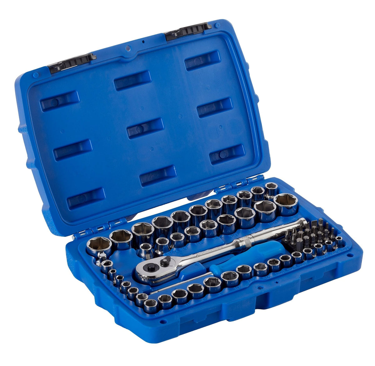 Mechanic's Tool Set with Case, Nickel-Plated, SAE/Metric, 62-pc I6G7 - product image 1
