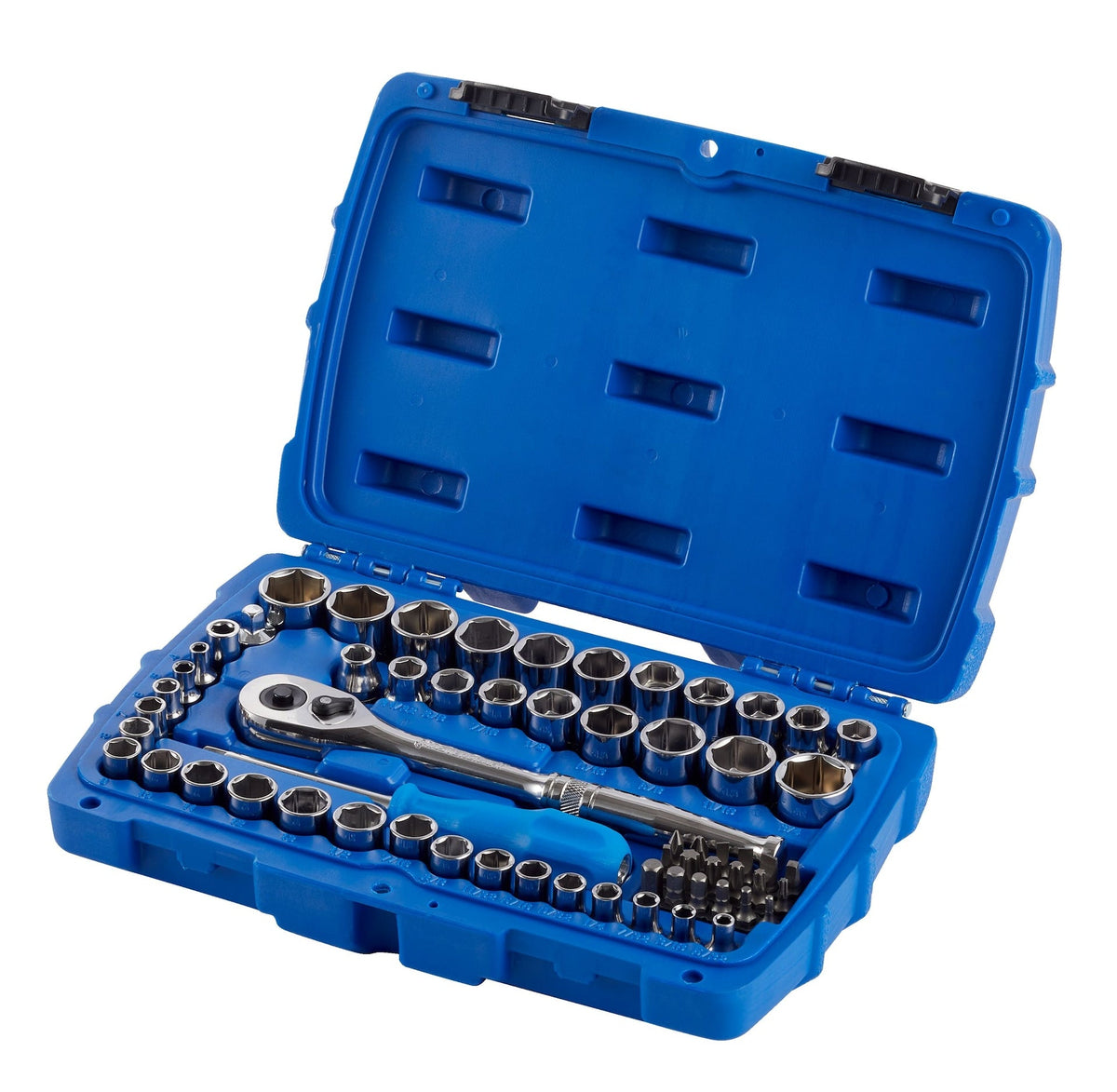 Mechanic's Tool Set with Case, Nickel-Plated, SAE/Metric, 62-pc I6G7 - product image 2