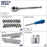 Mechanic's Tool Set with Case, Nickel-Plated, SAE/Metric, 62-pc D8Q2 - product image 7