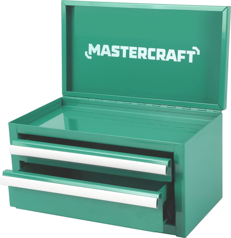 Mini Toolbox with 2 Drawers, Emerald C7N5