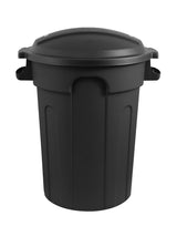 Plastic Circular Garbage Can, Black, 80-L R6U8 - product image 1