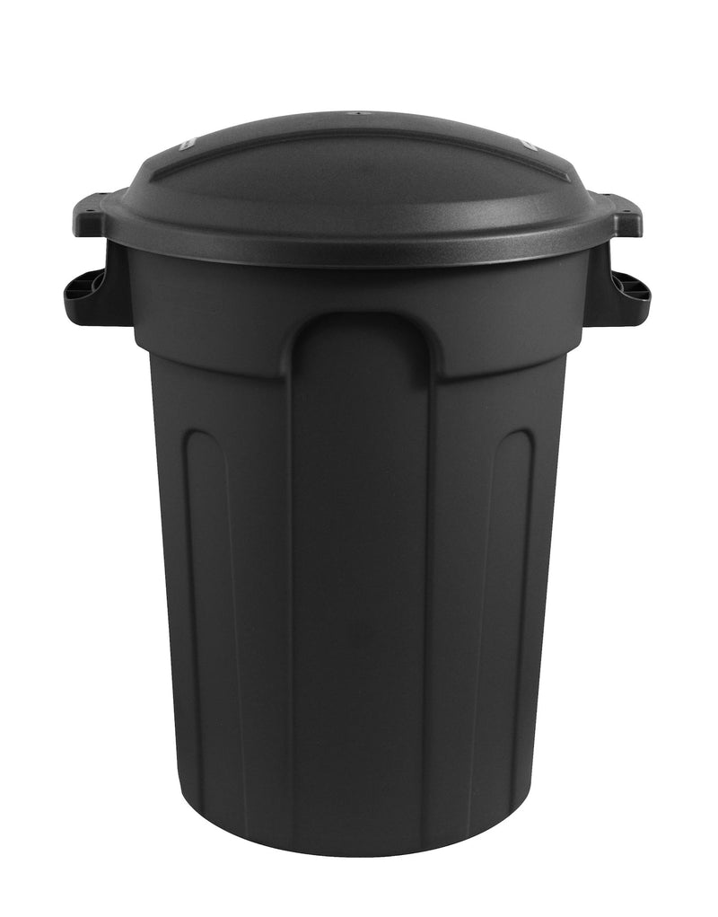 Plastic Circular Garbage Can, Black, 80-L R6U8