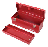 Portable Metal Hip Roof Tool Box with Removable Tray, 19-in, Red Y5C3 - product image 3