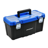 Portable Plastic Tool Box with Removable Tray & Tray Top, Blue, 16-in F1G3 - product image 1