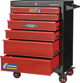 Rolling Tools Storage Cabinet with 6 Drawers, Black&Red, 26-in G6K4 - product image 2