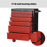 Rolling Tools Storage Cabinet with 6 Drawers, Black&Red, 26-in G6K4 - product image 6
