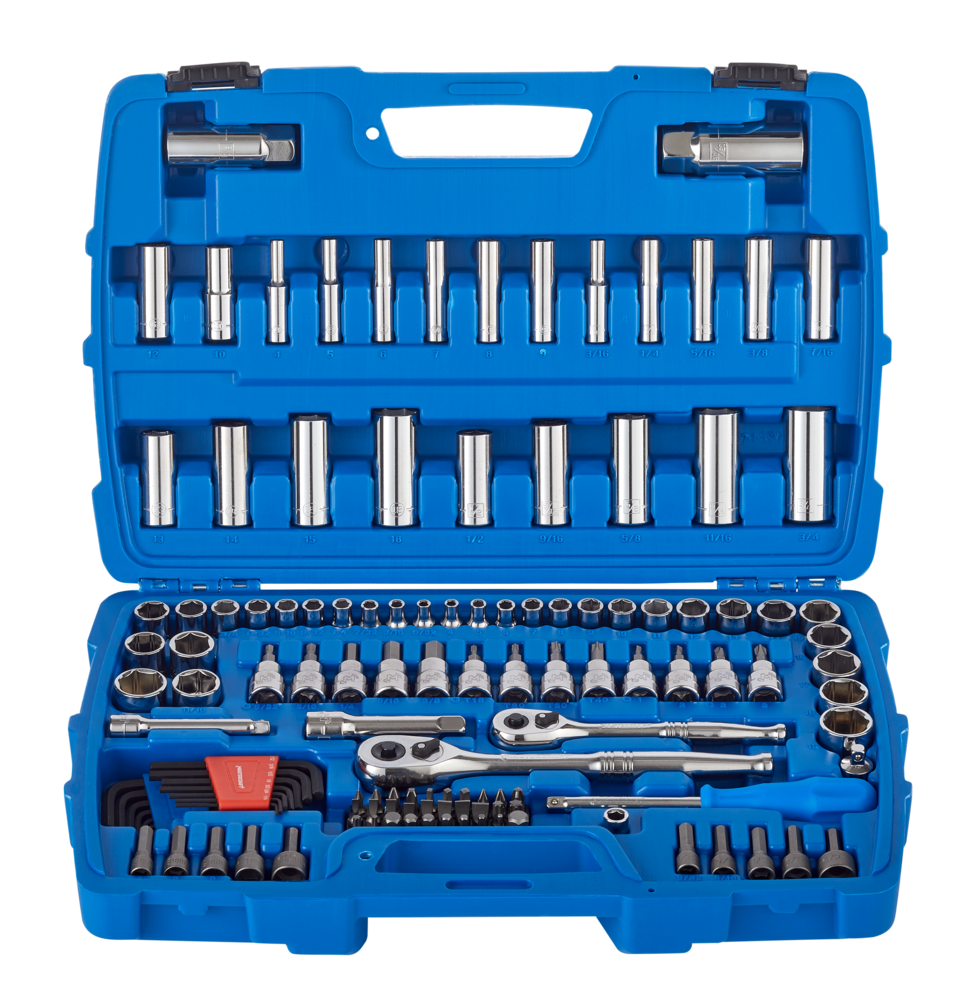 Socket Set, 128-pc, SAE / Metric, CRV, Nickel-Chrome Plating X0Q2 - product image 3