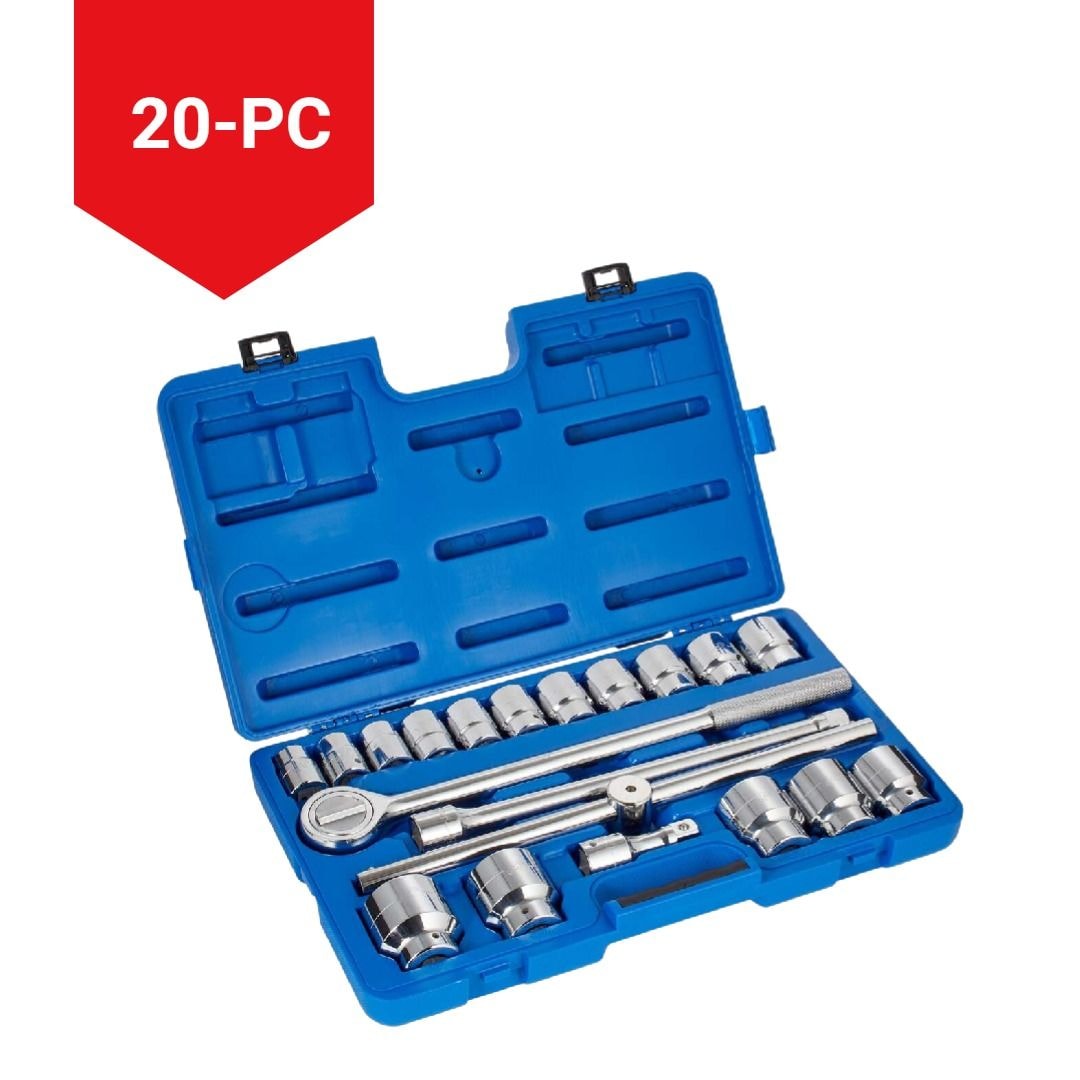 Socket Set 20-pc, 3/4-in Drive, SAE, Steel, Chrome Q4J7 - product image 7
