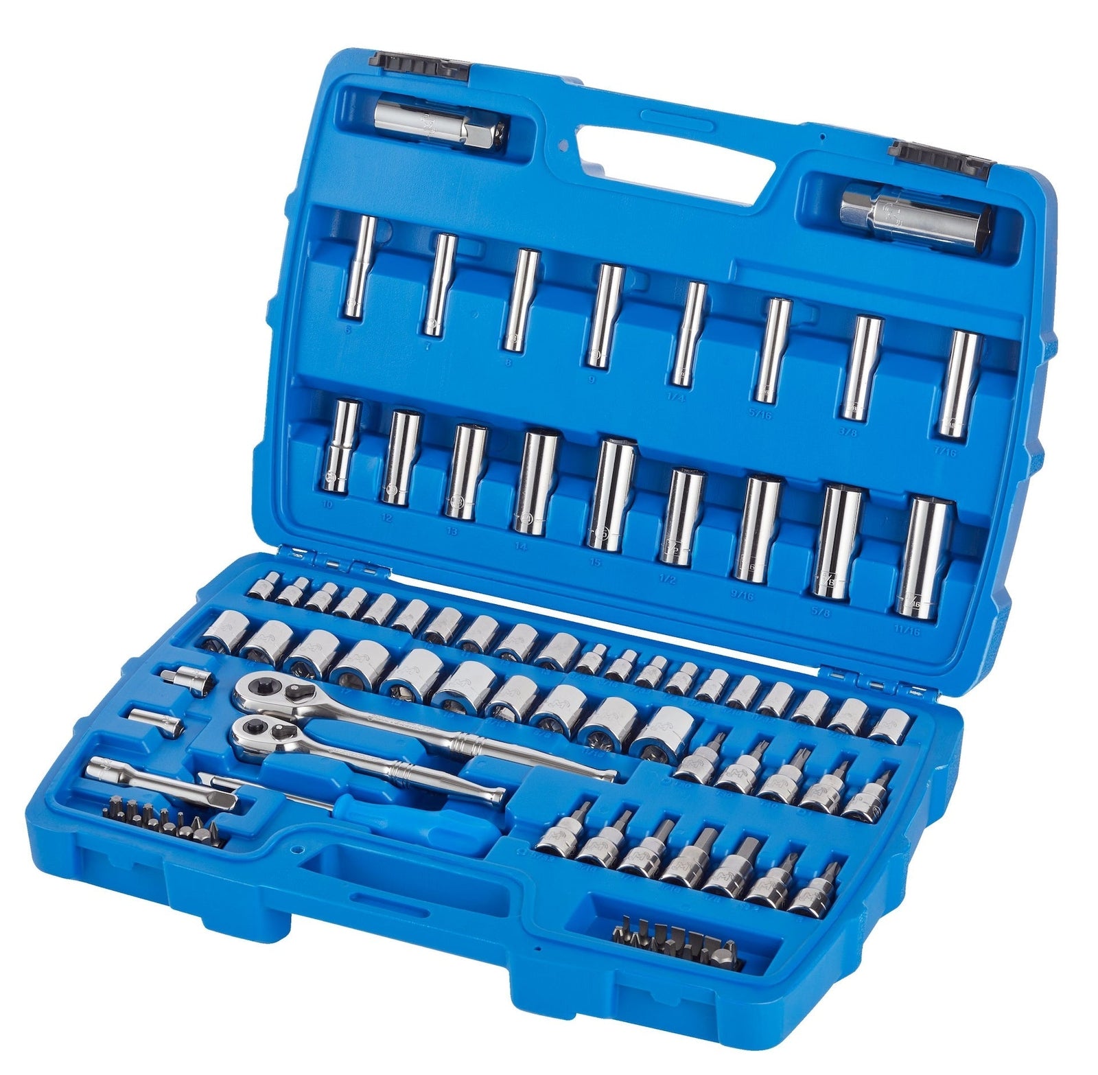 Socket Set, 95-pc, SAE / Metric, CRV, Nickel-Chrome Plating F6K3 - product image 2